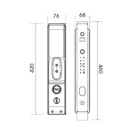 KHOÁ THÔNG MINH MÀN HÌNH CHUÔNG DEMAX SL868 CP